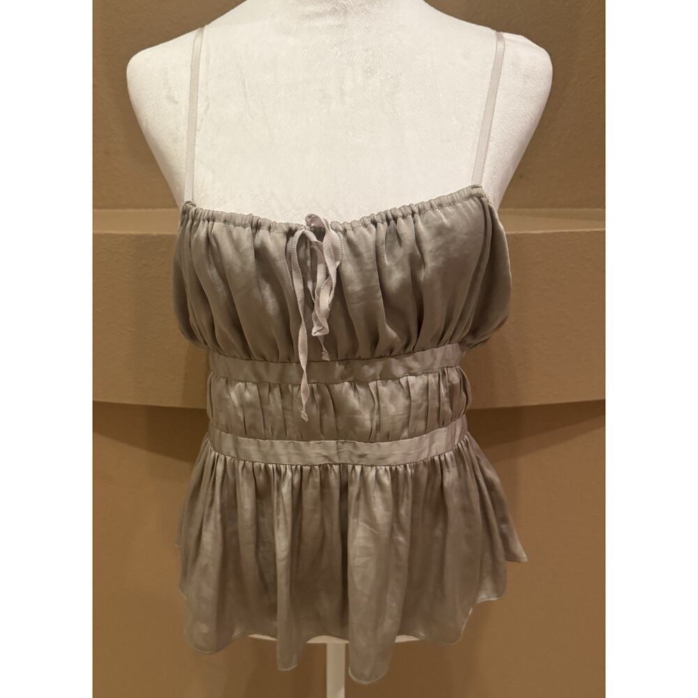 Kimchi Blue Women's Natalia Satin Babydoll Gray/Silver Size L